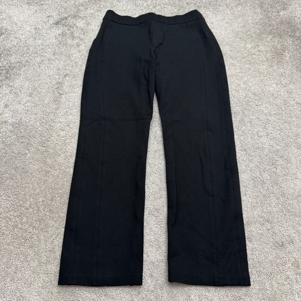 SPANX The Perfect Slim Straight Black Pull On Pants Womens Large Ponte Knit Work